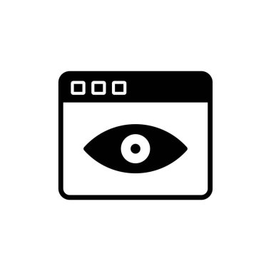Basit web arayüzü simgesi, vektör illüstrasyonu