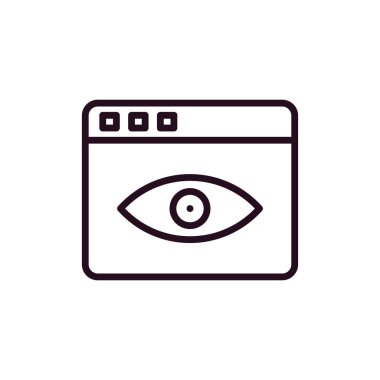 Basit web arayüzü simgesi, vektör illüstrasyonu