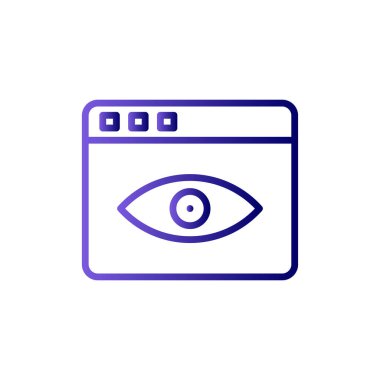 Basit web arayüzü simgesi, vektör illüstrasyonu