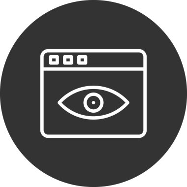 Basit web arayüzü simgesi, vektör illüstrasyonu