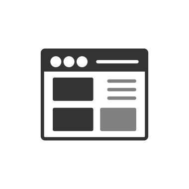 Basit web arayüzü simgesi, vektör illüstrasyonu