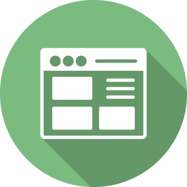 Basit web arayüzü simgesi, vektör illüstrasyonu