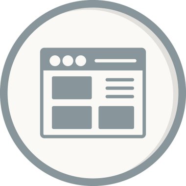 Basit web arayüzü simgesi, vektör illüstrasyonu