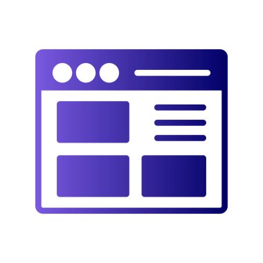 Basit web arayüzü simgesi, vektör illüstrasyonu