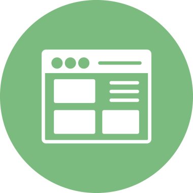 Basit web arayüzü simgesi, vektör illüstrasyonu