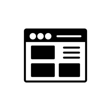 Basit web arayüzü simgesi, vektör illüstrasyonu