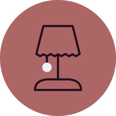 Masa Lambası Modern ikon vektör çizimi