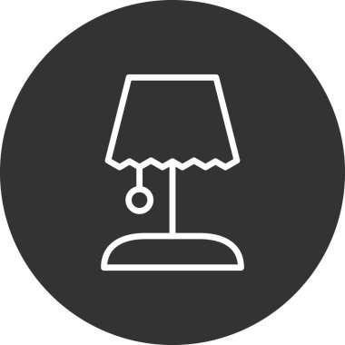 Masa Lambası Modern ikon vektör çizimi