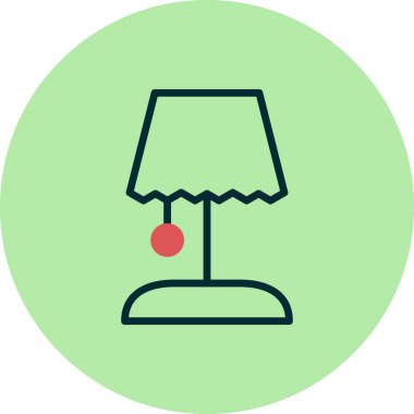 Masa Lambası Modern ikon vektör çizimi