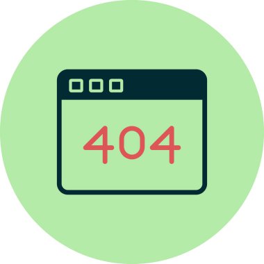Hata 404 modern simge vektör illüstrasyonu