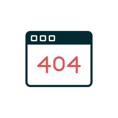 Hata 404 modern simge vektör illüstrasyonu