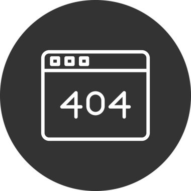 Hata 404 modern simge vektör illüstrasyonu