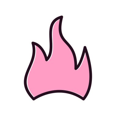 Alev modern ikon vektör illüstrasyonu