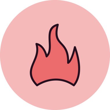 Alev modern ikon vektör illüstrasyonu