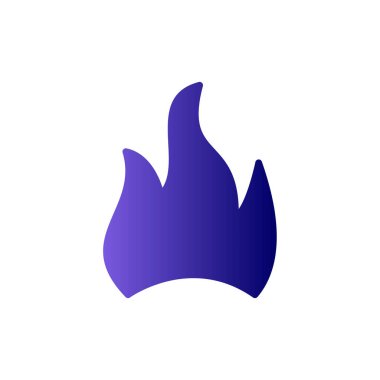 Alev modern ikon vektör illüstrasyonu