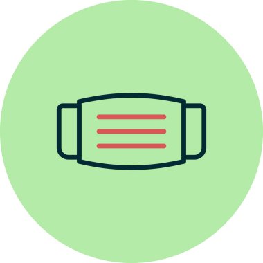 Tıbbi Maske modern simge vektör illüstrasyonu