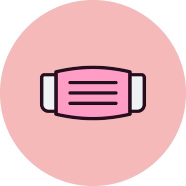 Tıbbi Maske modern simge vektör illüstrasyonu