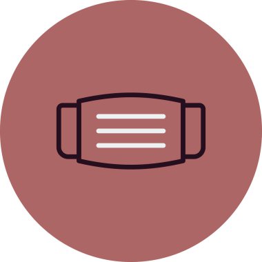 Tıbbi Maske modern simge vektör illüstrasyonu