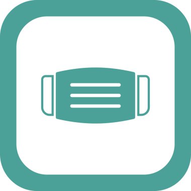 Tıbbi Maske modern simge vektör illüstrasyonu