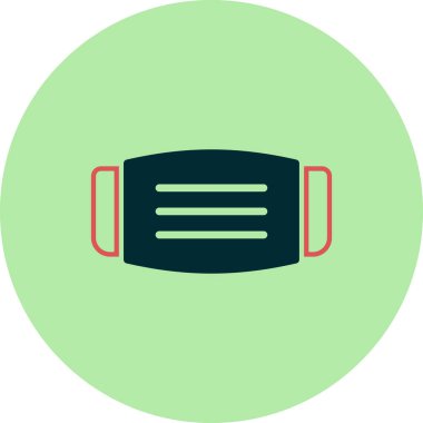 Tıbbi Maske modern simge vektör illüstrasyonu