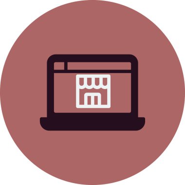 Çevrimiçi Depolama Modern simge vektör illüstrasyonu