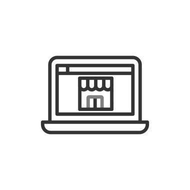 Çevrimiçi Depolama Modern simge vektör illüstrasyonu