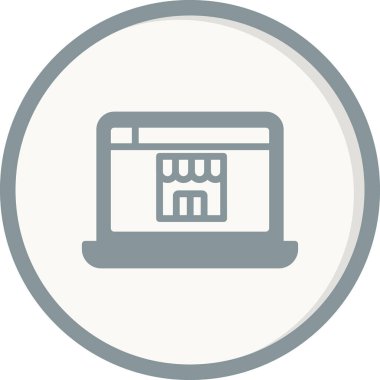 Çevrimiçi Depolama Modern simge vektör illüstrasyonu