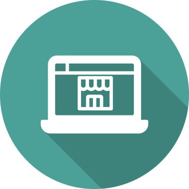 Çevrimiçi Depolama Modern simge vektör illüstrasyonu