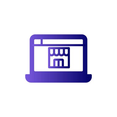 Çevrimiçi Depolama Modern simge vektör illüstrasyonu