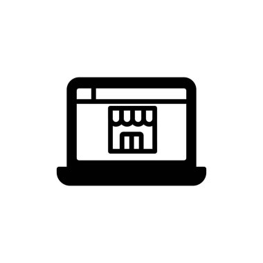 Çevrimiçi Depolama Modern simge vektör illüstrasyonu