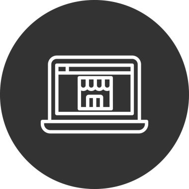 Çevrimiçi Depolama Modern simge vektör illüstrasyonu