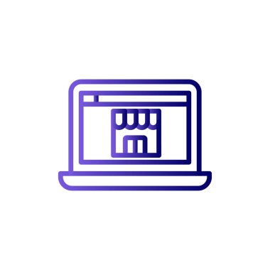 Çevrimiçi Depolama Modern simge vektör illüstrasyonu