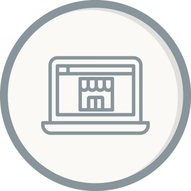 Çevrimiçi Depolama Modern simge vektör illüstrasyonu