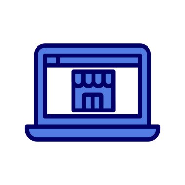 Çevrimiçi Depolama Modern simge vektör illüstrasyonu