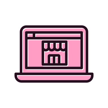 Çevrimiçi Depolama Modern simge vektör illüstrasyonu