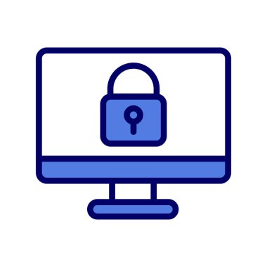 Asma kilit modern simge vektör çizimi