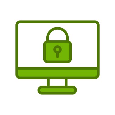 Asma kilit modern simge vektör çizimi