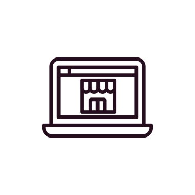 Çevrimiçi Depolama Modern simge vektör illüstrasyonu