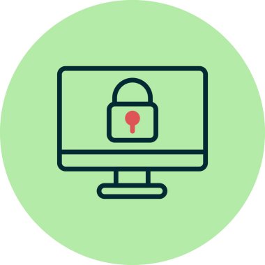 Asma kilit modern simge vektör çizimi