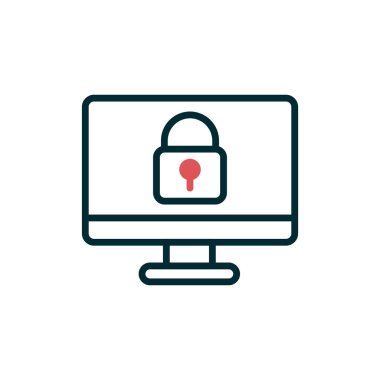 Asma kilit modern simge vektör çizimi