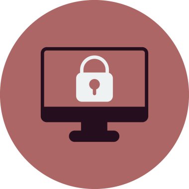 Asma kilit modern simge vektör çizimi