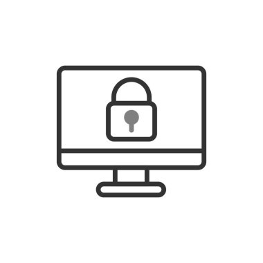 Asma kilit modern simge vektör çizimi