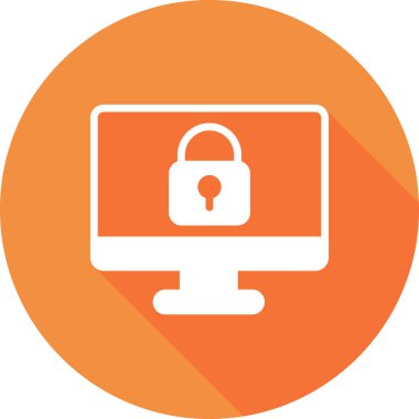 Asma kilit modern simge vektör çizimi