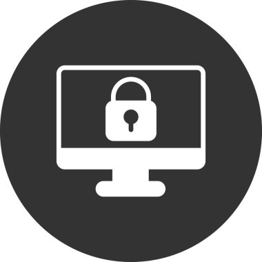 Asma kilit modern simge vektör çizimi