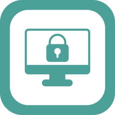 Asma kilit modern simge vektör çizimi