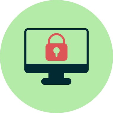 Asma kilit modern simge vektör çizimi