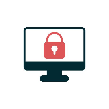 Asma kilit modern simge vektör çizimi