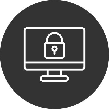 Asma kilit modern simge vektör çizimi