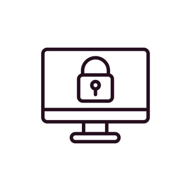 Asma kilit modern simge vektör çizimi