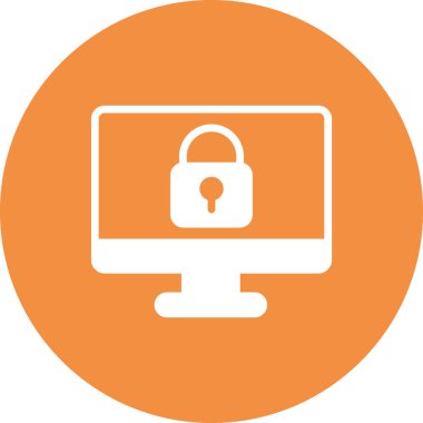 Asma kilit modern simge vektör çizimi